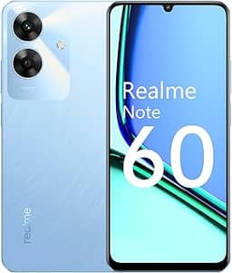 Celular Realme Note 60 RMX3933 4 GB de RAM/256 GB/UNISOC T612 Octa Core, Bateria de 5000mAh e tela de 6,74', Câmera Super Nítida de 32 MP - Smartphone Voyage Blue (Azul)