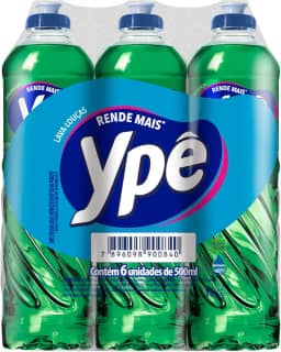 Ypê Pack Detergente Limão 500ml (6 unidades)