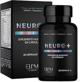 Neuro+ 60 Capsulas ELLYM NUTRITION Nootropicos Multivitaminico Foco Cafeina Magnesio Triptofano Taurina B12 Tirosina