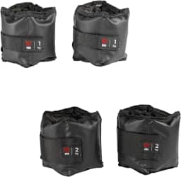 Kit Par Caneleiras Peso 1kg + 2kg Tornozeleira de Peso Academia Musculação Fisioterapia Treino Funcional