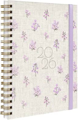 Agenda Planner Semanal Plus 2026 Entrepontos Floral Lilás