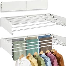 Kerdele 80 cm Varal Retratil, Varal Magico de Parede Retratil Recolhivel