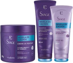 Eudora Kit Siàge Revela Os Cachos Shampoo + Condicionador + Creme de Pentear (Nova Versão)