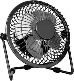 ALFACELL Ventilador de Mesa Mine 4 com suporte de ferro USB