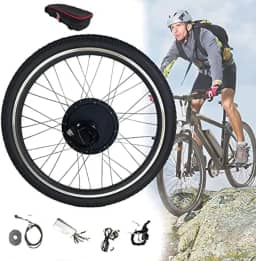 Kit de conversão de bicicleta elétrica, kit Ebike 48V 1000W, 20" 24" 26" 27,5" 28" 29", roda traseira, motor de cubo sem engrenagem sem escova, kit de conversão Ebike, 26 polegadas, 48/1000W