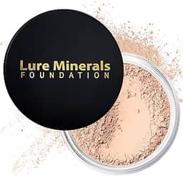 Lure Minerals Pote de peneira de 8 g em pó solto de base - escolha a cor, livre de ingredientes prejudiciais (compare com minerais puros (leve - fosco 8 gramas)
