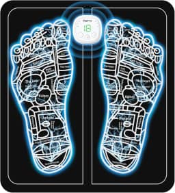 Massageador de pés EMS para neuropatia – Tapete massageador de pés para alívio da dor plantar, melhorar a circulação, relaxamento muscular, estimulador de pé EMS portátil e recarregável com 6