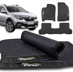 Tapete Borracha Compativél Com Sandero Stepway Protetor de Assoalho