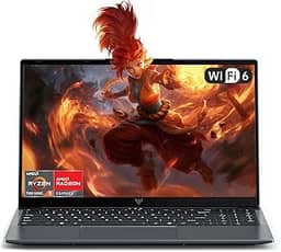 MALLRACE Laptop com processador AMD Ryzen 7430U Hexa-core (até 4,3G, Beat i5-1335U), placa de vídeo AMD Radeon, SSD NVMe de 16 GB DDR4 512 GB, Wi-Fi 6, tipo C, webcam, tela IPS Full HD de 15,6