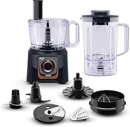 Multiprocessador Arno Multichef 700W MP72, com 24 Funções, Preto, 7 Acessórios, 2 Velocidades, Liquidificador 3,1L e Espremedor de Frutas, 220V