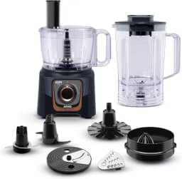 Multiprocessador Arno Multichef 700W MP72, com 24 Funções, Preto, 7 Acessórios, 2 Velocidades, Liquidificador 3,1L e Espremedor de Frutas, 110V