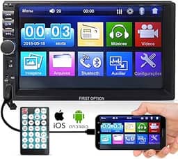 Central Multimídia Mp5 First Option 7810H Universal 2din Bt Usb Fm Leitor SD
