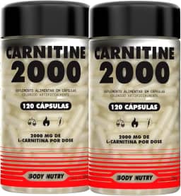 Kit 2x L Carnitina 2000 mg Pura 120 capsulas Sem Sabor Ultra Concentrado