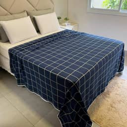 Lençol Casal Sem Elástico Malha Estampada 100% Algodão Para Se Cobrir 2,20 x 2,20m Toque Macio, Conforto e Durabilidade Cozzilar (Modelo 13)