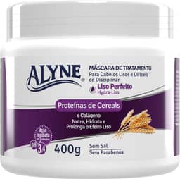Alyne, Máscara de Tratamento, Para Cabelos, Liso Perfeito, 400 g, Roxo
