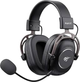 Havit Headphone Fone de Ouvido H2002YG Black, Quad-Mode, Sem Fio e Com Fio, Wireless 2.4GHz, Bluetooth, USB, 3,5mm, Gamer, com Microfone Destacável Com Cancelamento de Ruído, Falante 50mm, Preto