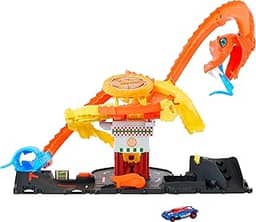 Hot Wheels City, Pista Ataque de Cobra vs Pizzaria e 1 Carrinho em Escala 1:64
