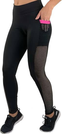 Calça Legging Com Bolso Fristyle Academia Suplex Microfibra Feminina