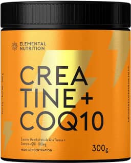 Creatina Pura + Coenzima q10-300g em pó - laudo de Pureza 100%.