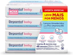 Bepantol Baby Leve 4 Pague 3 Kit 192 Lenços Umedecidos
