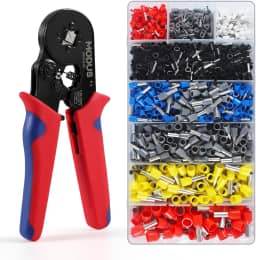 Kit Alicate De Crimpar 1200 Pcs Ferrules Terminais De Fio 0,5-10 mm² Premium Gaxmark