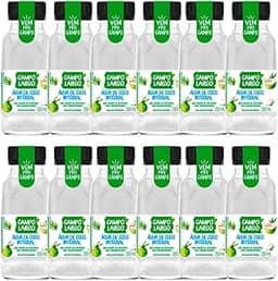 Kit 12x Água De Coco Integral Campo Largo Garrafa 250 Ml Natural Sem Conservante Fardo