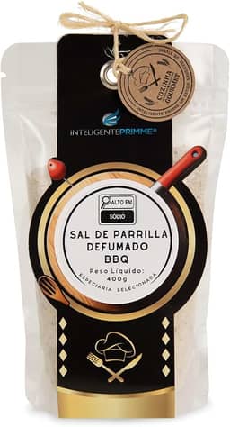 Inteligente Primme Sal de Parrilla Defumado BBQ, Tempero para Churrasco, 400g