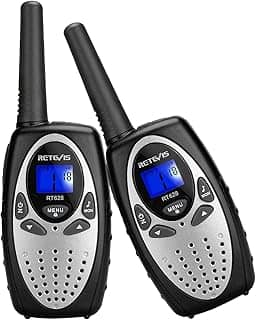 Retevis: Rádio Bidirecional para Crianças, 22 Canais, VOX, Preto, Crianças de 4 a 12 Anos (Meninos e Meninas)
