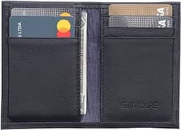 Carteira Masculina Porta Cartões Duo Couro Legítimo (Preto)
