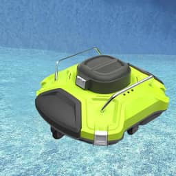 Robô limpador de piscina sem fio para fundo/paredes/linha de água, por 110 minutos com planejamento de rota, carga rápida, até 85㎡, densidade de filtro de 200Um, IPX8 à prova d'água,Green