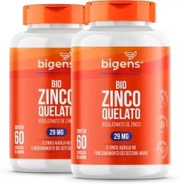 Bio Zinco Quelato 29mg Quelado, Bigens, 60 cápsulas (Kit 2)