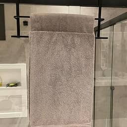 SUPORTE TOALHEIRO DUPLO PARA BOX BANHEIRO PORTA TOALHA DUPLO BOX REFORÇADO (Preto)