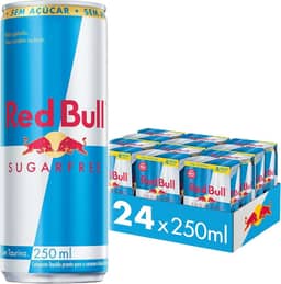 Pack de 24 Latas Red Bull Energético, Sem Açúcar, 250ml