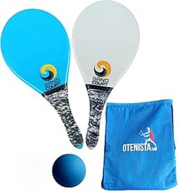 KIT 2 RAQUETE DE FRESCOBOL POLÍMERO MAIS GYENSECK E 02 BOLAS