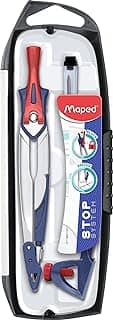 Maped Compasso Stop System 3 Peças + 1 Estojo, Vermelho, 3-p Signal Mine