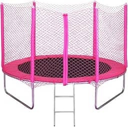 Cama Elástica Pula Pula 2,44 - Suporta 162Kg - Rede com Zíper - Rosa Pink
