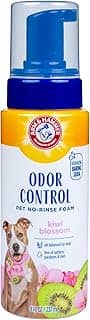 Arm & Hammer Espuma antienxágue para animais de estimação com bicarbonato de sódio, aroma de flor de kiwi, 227 g; melhor espuma eliminadora de odores para cães e filhotes; desodorizador de bicarbonato