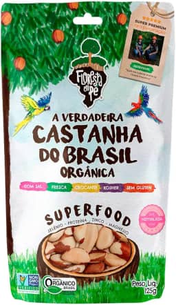 Castanha-do-Pará Torrada com Sal Rosa do Himalaia 125g – Fonte de Proteína Vegetal e Selênio – Vegana, Kosher, Sem Glúten, Sem Conservantes – Floresta em Pé