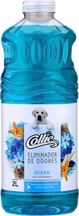 Collie Eliminador De Odores Para Cães E Gatos Ocean 2 Litros Azul