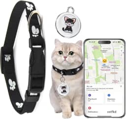Coleira Cat Tracke para gatos - Rastreador GPS para gatos | Android e iOS Universal | Sem taxa mensal | À prova d'água | Funciona com qualquer coleira