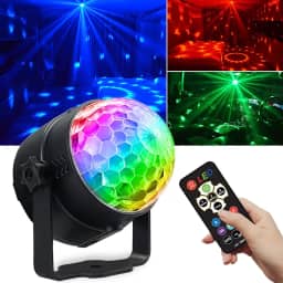 Aimeizi Luz de bola de discoteca, luzes de decoração de festa de halloween, usb led mini som ativado dj dança palco luz colorida rgb lâmpada estroboscópica para sala de casa dança karaokê na