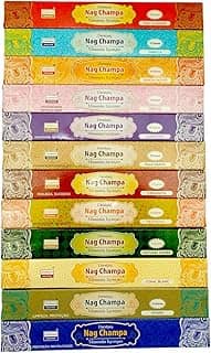 Kit Incenso Massala Darshan Nag Champa Series com 12 aromas