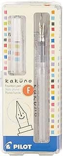 Caneta-tinteiro PILOT Kakuno 10819, cano transparente, ponta fina