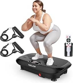 Teclor Plataforma Vibratória Premium Para Drenagem Linfática, Perda De Peso, Treino De Corpo Inteiro, Plataforma Vibratória Potente, Plataforma Vibratória, Equipamento De Ginástica Para Academia Em