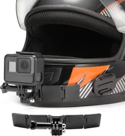 Kits de suporte de queixo para capacete de motocicleta com almofadas curvas adesivas compatíveis com GoPro Hero 13, 12, 11, 10, 9, 8, 7, (2018), 6 5, Hero Black, Session, Xiaomi Yi, SJCAM,