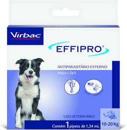 Virbac Effipro Antipulgas e Carrapatos para Cães de 10 kg a 20 kg com 1 Pipeta