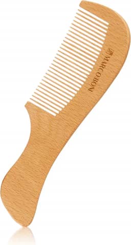 Pente de Madeira Wood Line Premium, Dentes Finos, 1203, Marco Boni, 1 Unidade