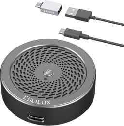 Cubilux Microfone de conferência USB, microfone de mesa USB para reuniões de vídeo, Skype, Zoom, equipes, microfone omnidirecional de mesa portátil USB para PC, laptop, MacBook, 3 metros
