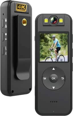 Mini Camera corporal de ação esportiva wifi Ultra HD 4K Portátil Grava Vídeo Com Visão Noturna cs09 Até 256GB Sem Cartão