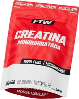 FTW Creatina Monohidratada 100% Pura - Explosão de Energia, Força e Resistência - Absorção Rápida para Ganho de Massa e Performance - Refil 300g